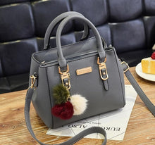 Load image into Gallery viewer, Luxury Handbag Women Bags Women Hairball Shoulder Bag  Ladies Hand Bags Vintage Leather Messenger Bag  Female Hand Bolso Bags