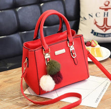 Load image into Gallery viewer, Luxury Handbag Women Bags Women Hairball Shoulder Bag  Ladies Hand Bags Vintage Leather Messenger Bag  Female Hand Bolso Bags