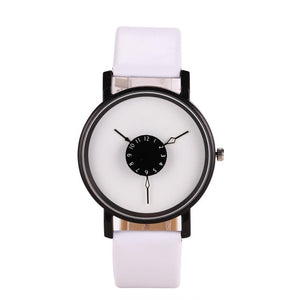 Quartz Fashion Simple Artificial Design Wrist Band Men Watch Leather Women