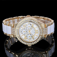 Load image into Gallery viewer, Rhinestone Shape 54inch Glass Casual 6inch 1 1 Analog Buckle Round Quartz 4 Wristwatch 0 1cm Square Women 3cm