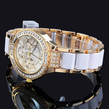 Load image into Gallery viewer, Rhinestone Shape 54inch Glass Casual 6inch 1 1 Analog Buckle Round Quartz 4 Wristwatch 0 1cm Square Women 3cm